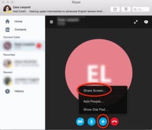 Click on the 'plus' button whenever you want to share your screen. You can do this in an audio or video call.